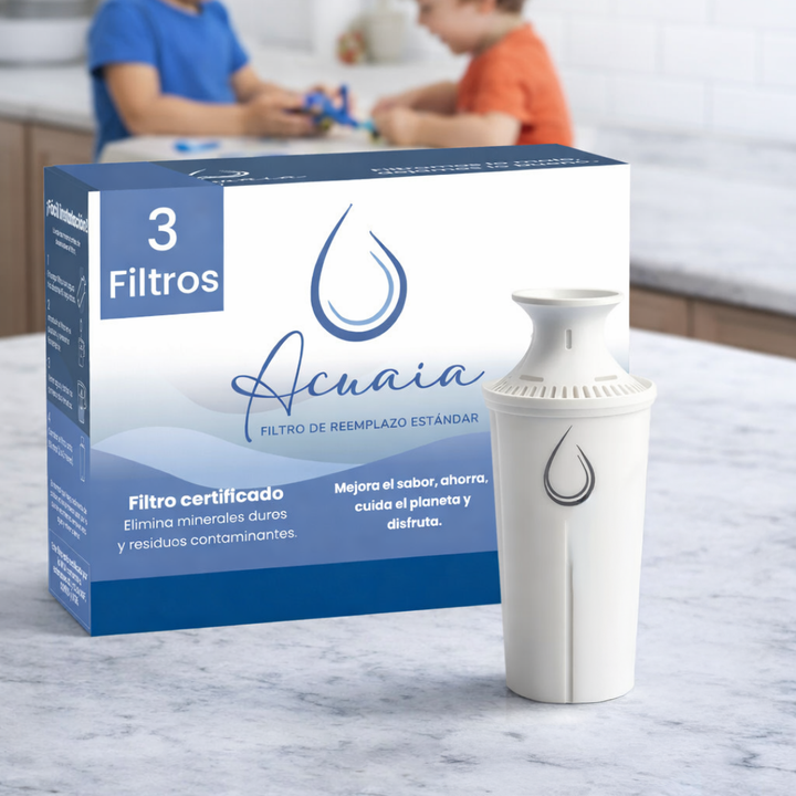 Filtro De Agua Acuaia 3 Unidades Para Jarra Certificado Tipo Brita