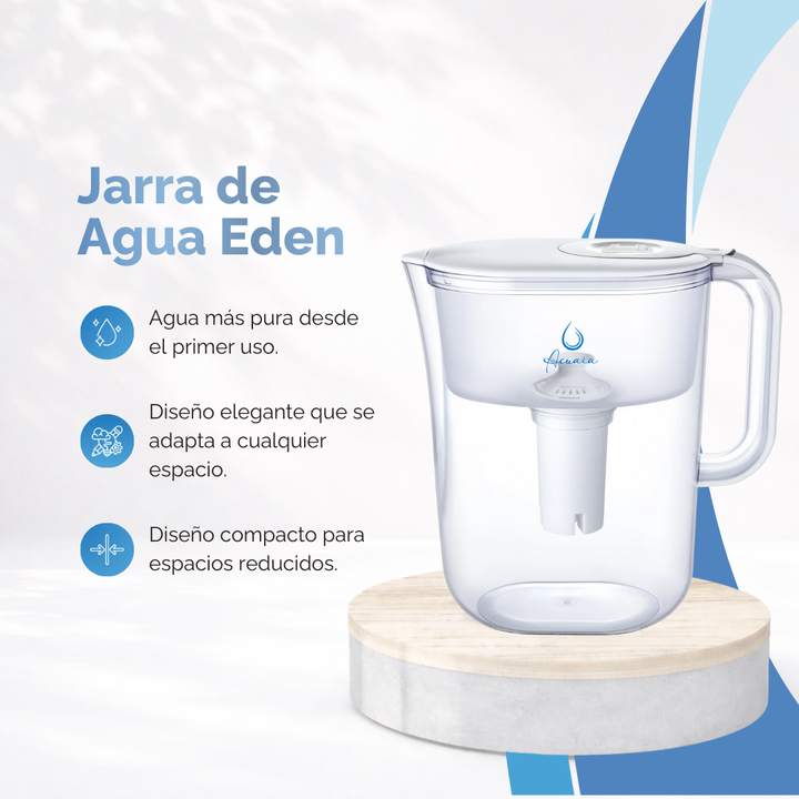 Jarra De Agua Acuaia 3.5L (Eden) Con Filtro Clásico Tipo Brita