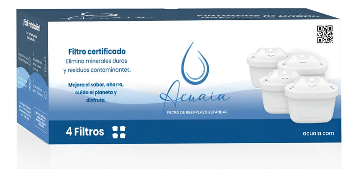 Filtro De Agua Acuaia Maxtra Jarra 4 Unidades Certificado