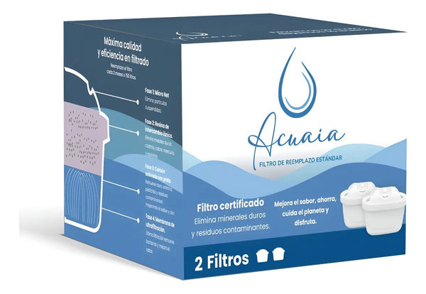 Filtro De Agua Acuaia Maxtra Para Jarra 2 Unidades Certificado