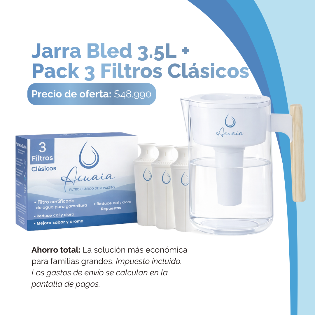 Jarra Bled 3.5L + Pack 3 Filtros Clásicos